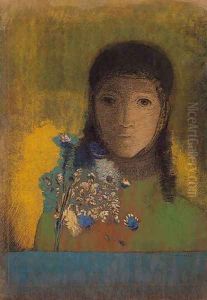 Woman with Wildflowers by Odilon Redon
