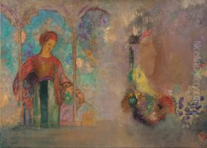Woman with Flowers by Odilon Redon