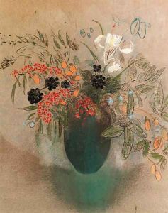 Fleurs dans un vase by Odilon Redon