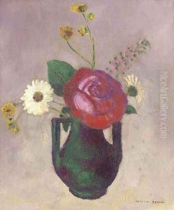 La rose et la marguerite by Odilon Redon