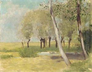 Les bouleaux en automne by Odilon Redon