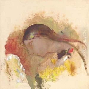 Tete de femme endormie by Odilon Redon