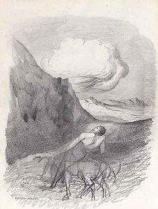 Centaure dans un paysage by Odilon Redon