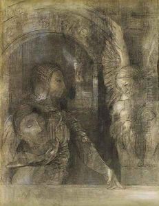Le chevalier mystique (Le Sphinx) by Odilon Redon