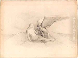 L'Ange et l'homme by Odilon Redon