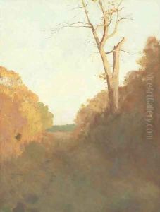Paysage, Arbre Au Bord D'Un Chemin by Odilon Redon