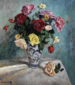Blumenstillleben Mit Rosen