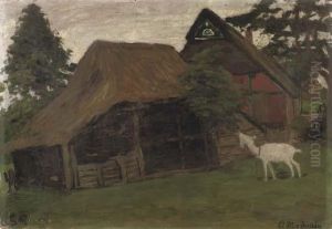 Moorhof Mit Ziege, Worpswede - Farm With Goat, Worpswede
