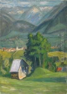 Talblick (heuschober Und Baumgruppe)