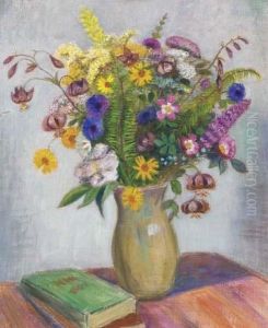 Gebirgsblumenstrauss. 1932. by Otto Modersohn