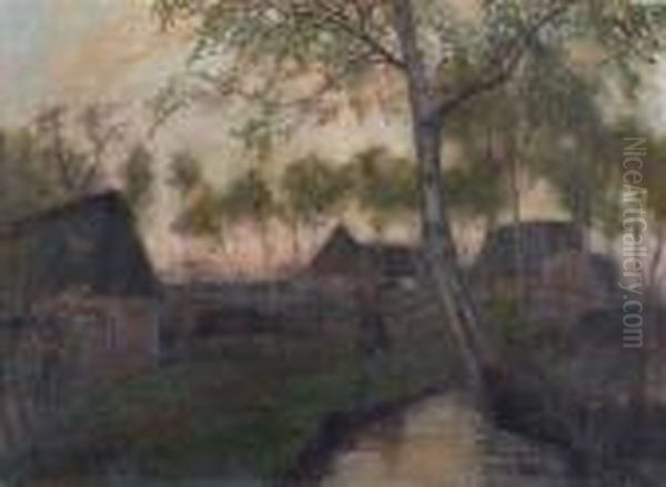 Kanallandschaft Mit Birke. - view 1