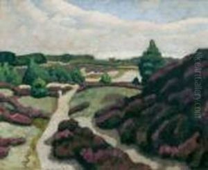 Sommertag An Der Wumme / Heidelandschaft by Otto Modersohn