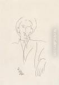 Portrait De Blaise Cendrars La Cigarette A La Bouche by Amedeo Modigliani