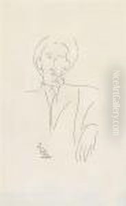 Portrait De Blaise Cendrars La Cigarette A La Bouche