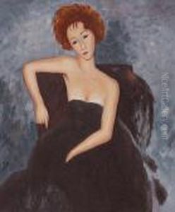 Young Redhead In An Evening Dress