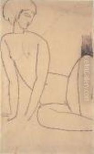 Nu Accroupi (nudo Seduto Con Le Mani Al
Suolo) by Amedeo Modigliani