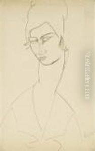 Portrait De Jeanne Hebuterne by Amedeo Modigliani