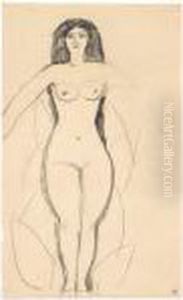 Femme Nue Ecartant Les Bras
