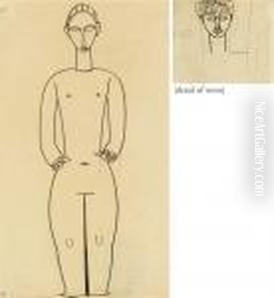 Hermaphrodite (recto); Studio Di Volto (verso) - view 1