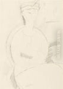 Beatrice Hastings Au Chapeau (la Main Devant Sa Poitrine) by Amedeo Modigliani