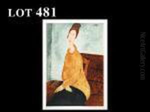 Jeanne Hebuterne En Pullover Jaun by Amedeo Modigliani