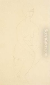 Jeune Femme Nue, Assise by Amedeo Modigliani