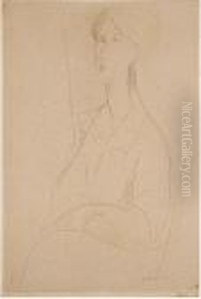 Hanka Zborowska Seduta Con Le Mani In Grembo- - view 1