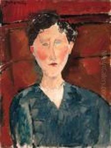 Portrait De Femme Au Corsage Bleu by Amedeo Modigliani