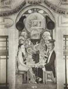 Diego Rivera Mural: Billionaries Club; Ministry Of Education, Mexico D.f., Third Gallery by Tina Modotti