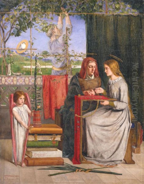 The Girlhood of Mary Virgin 1848-49 by Dante Gabriel Rossetti
