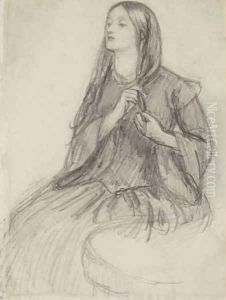Elizabeth Siddall Plaiting Her Hair