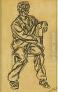 Seated Man by Laszlo Moholy-Nagy
