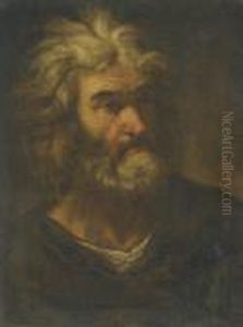 A Head Study Of A Bearded Man A Head Study Of A Bearded Man