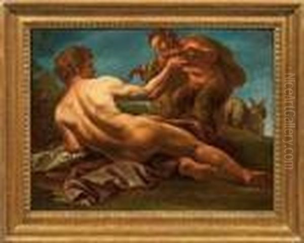 Ruhender Bacchus Mitsatyr - view 1