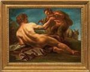 Ruhender Bacchus Mitsatyr