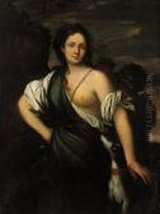 Diana The Huntress In A Landscape by Pier Francesco Mola