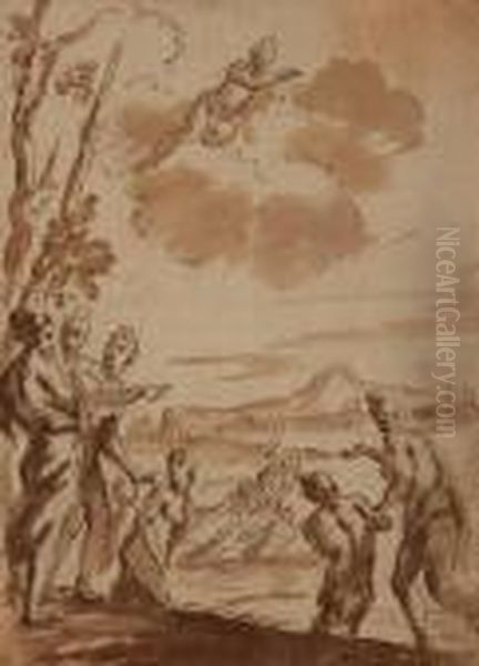 Classical Figures In A Landscape - view 1