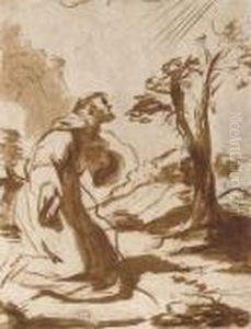 Saint Francis Receiving The Stigmata by Pier Francesco Mola