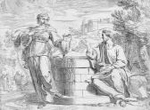 Christus Und Die Samariterin Am Brunnen by Pier Francesco Mola