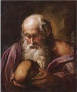 Saint Jerome Contemplating A Skull by Pier Francesco Mola