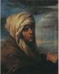 Attribue A Pier Francesco Mola - - Portrait D'homme Au Turban by Pier Francesco Mola