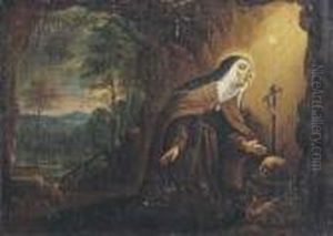 The Penitent Saint Theresa In A Grotto