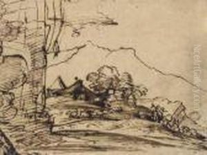 A Mountainous Landscape With Herdsmen And Their Flock On Apath A Mountainous Landscape With Herdsmen And Their Flock On Apath
