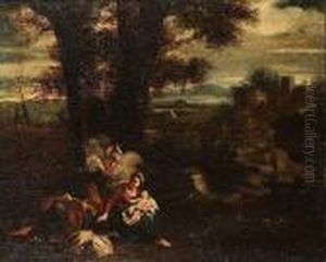 The Rest On The Flight Into Egypt by Pier Francesco Mola