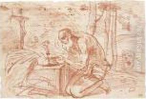 St. Jerome In The Wilderness by Pier Francesco Mola