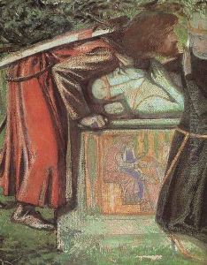 Arthur's Tomb (detail) 1854 by Dante Gabriel Rossetti
