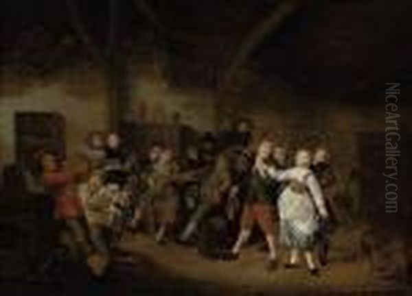 Peasants Making Merry In A Tavern - view 1