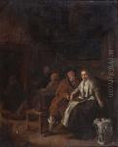 Figures In A Tavern Interior - view 1