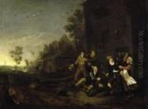 Tussle In Front Of The Inn by Jan Miense Molenaer