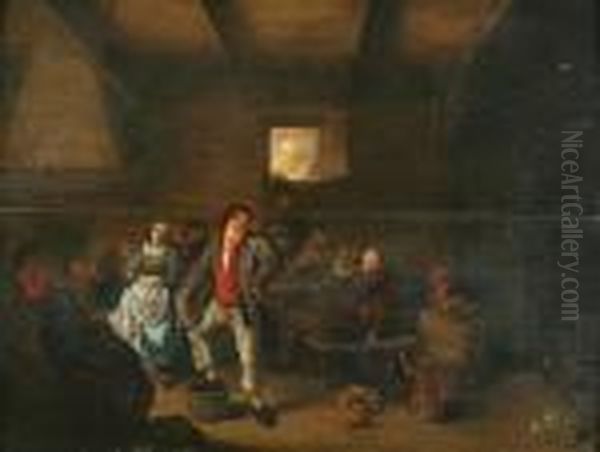 A Tavern Scene With Numerous Figures - view 1